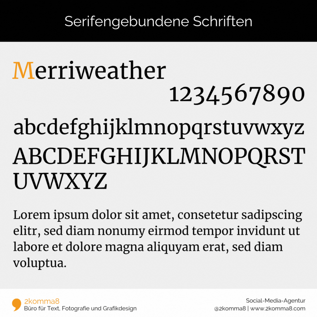 Infografik Blog Systemschriften Merriweather