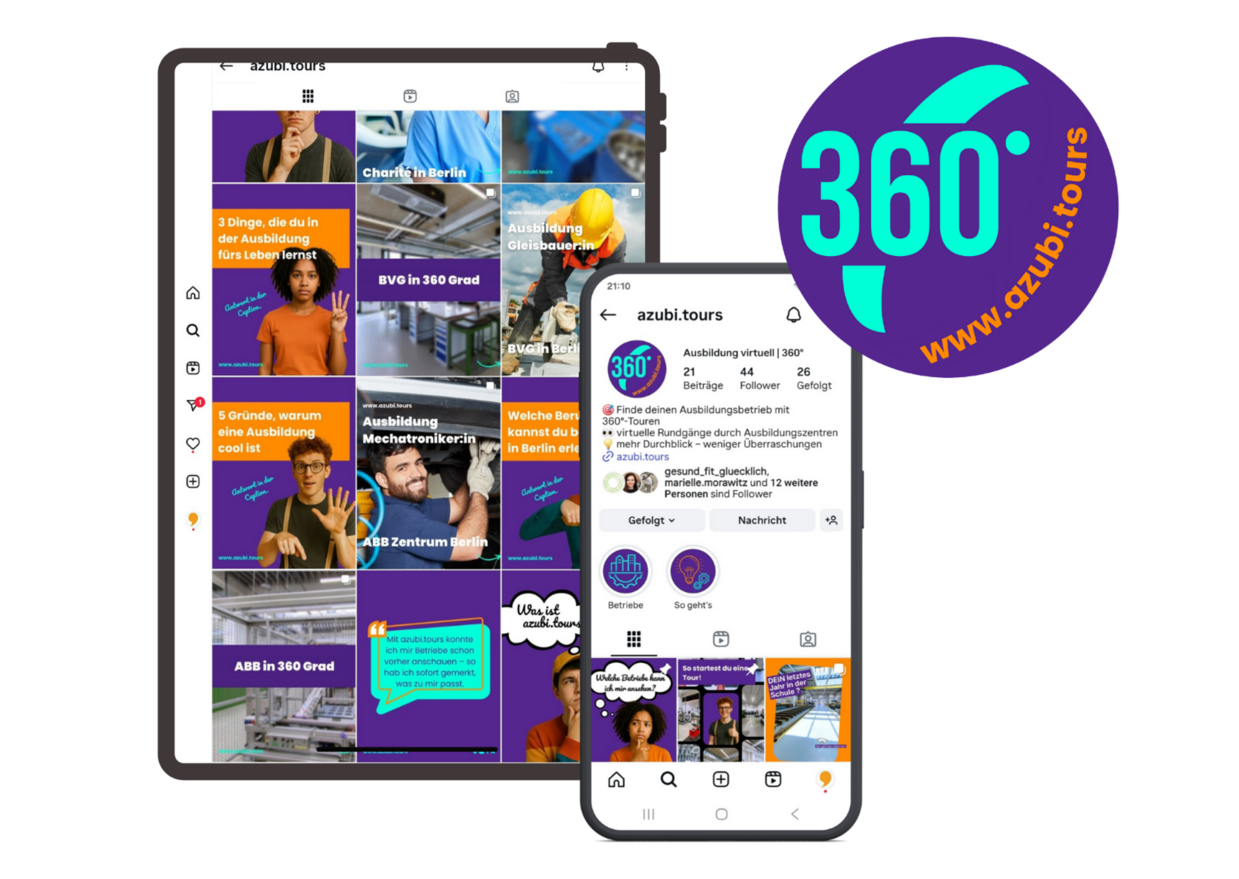 Foto einer jungen Frau, die Beleuchtung und Regieklappe in der Hand hält