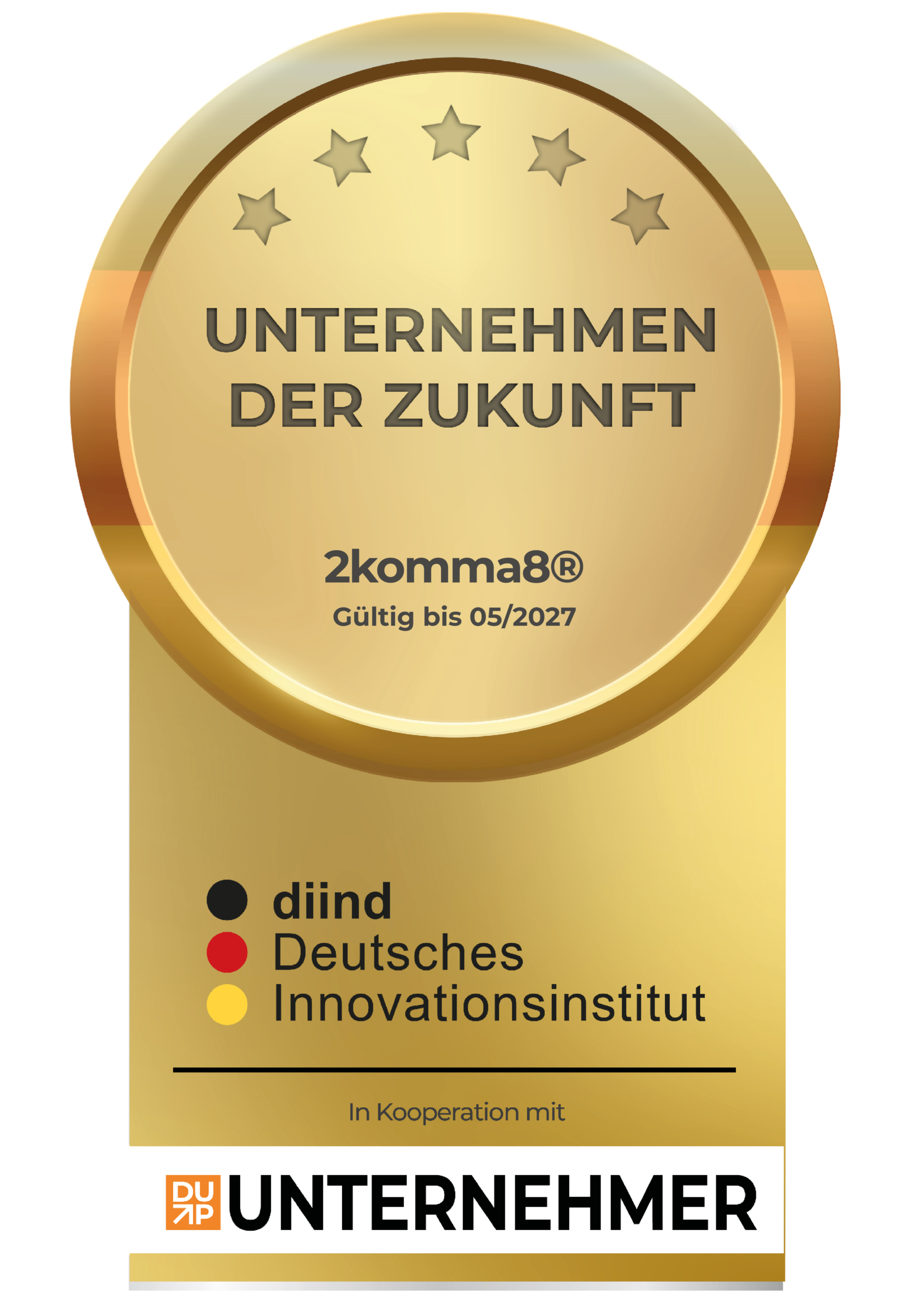 DIIND-SIEGEL Unternehmen der Zukunft 2komma8®