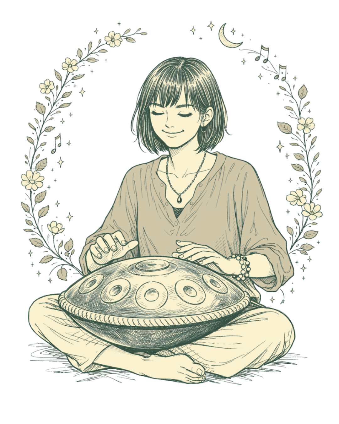Illustration für Klancoachin Melanie mit Handpan
