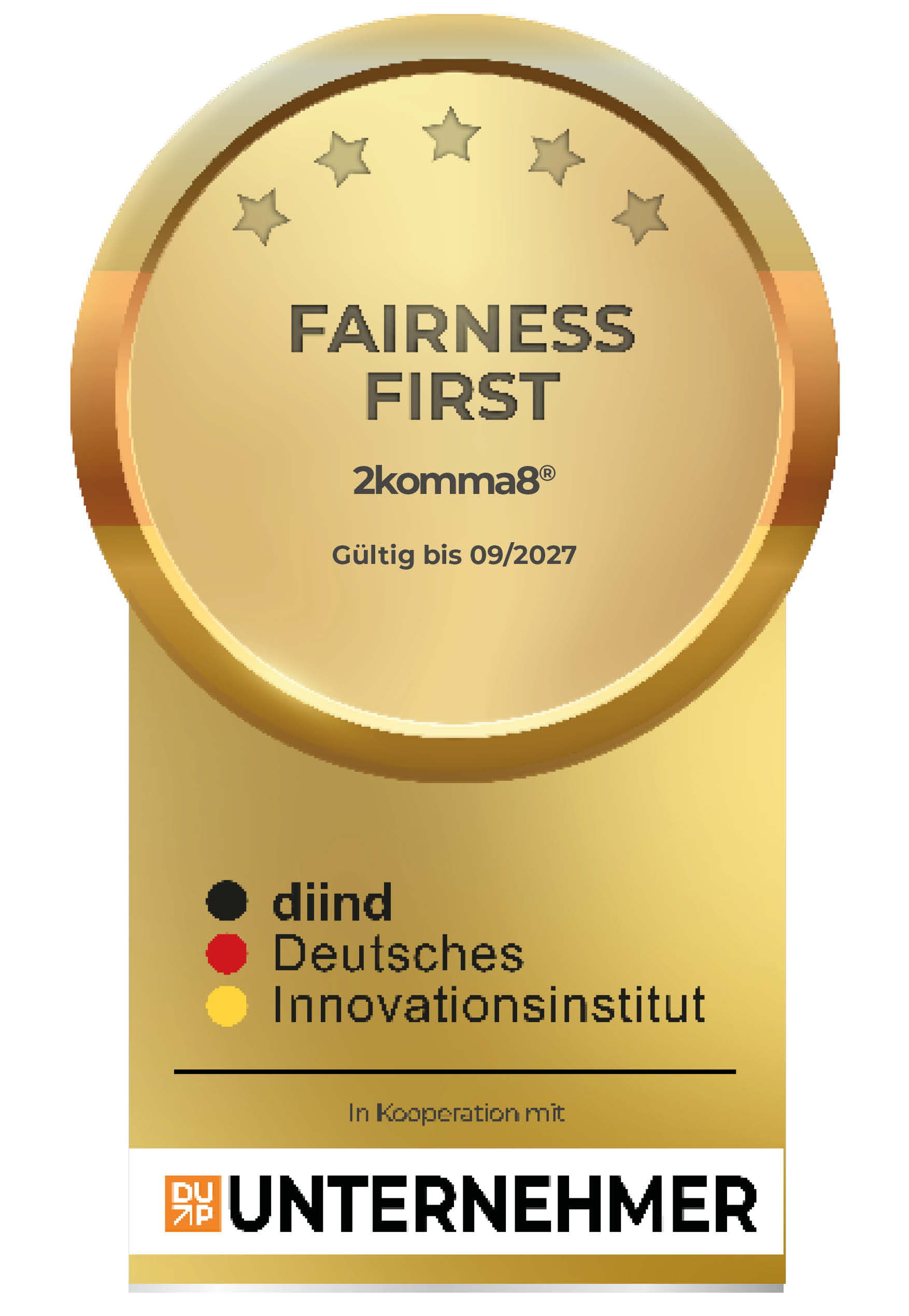 DIIND-SIEGEL Fairness First für 2komma8®