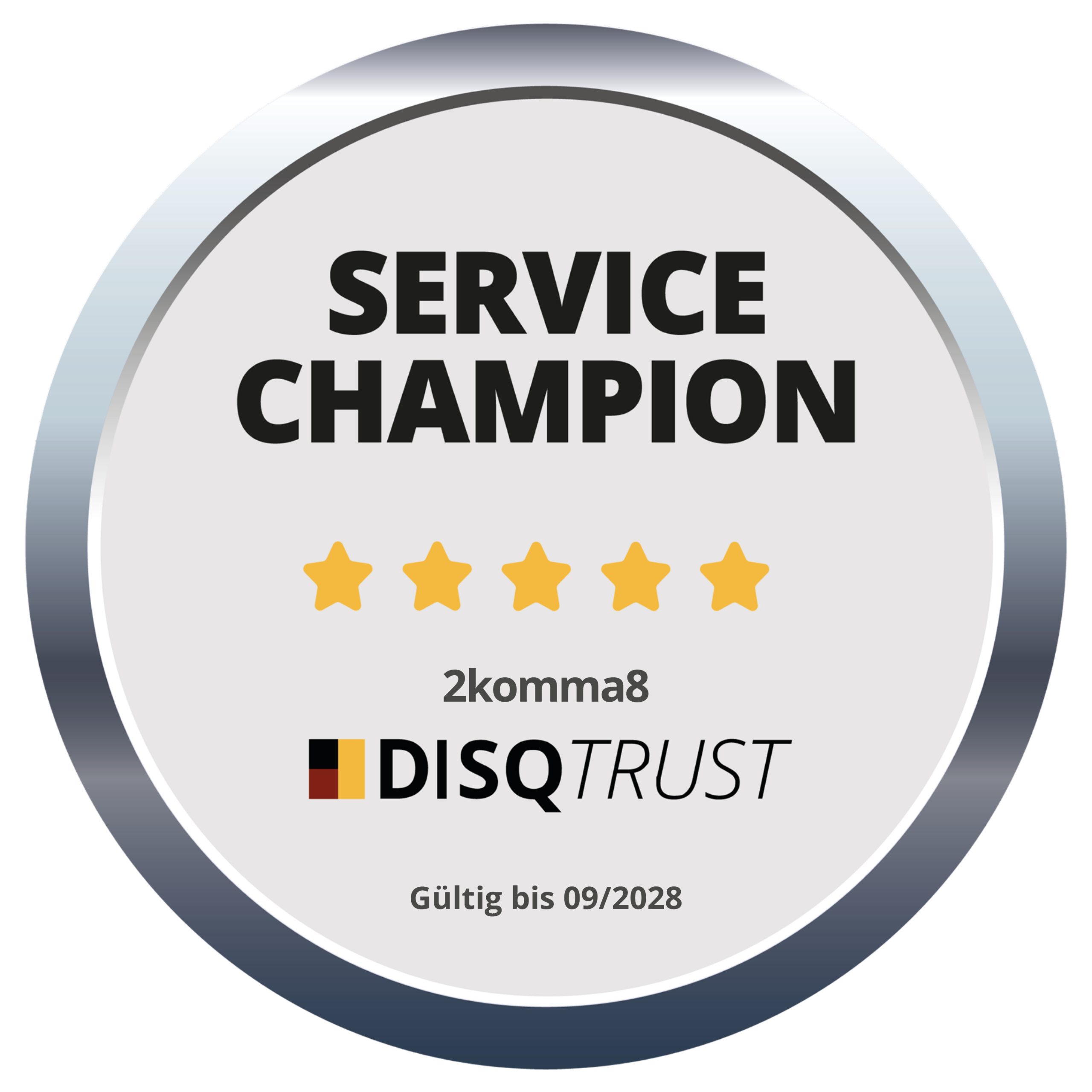 Siegel Service Champion von disqTrust